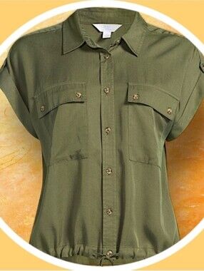 - NWOT XXL Olive Green Utility Top - Well made Quality Top